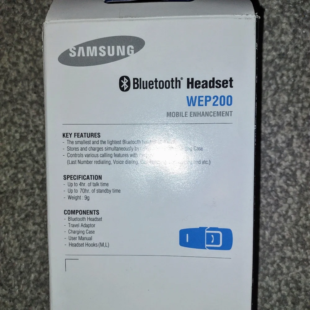 SAMSUNG Bluetooth Headset WEP200 Mobile Enhancement Original Samsung Accessory